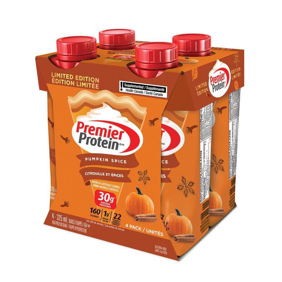 Premier Protein Premier Protein Pumpkin Spice High Protein Ready-to-Drink Shake, 4 pack, 325mL x 4 count