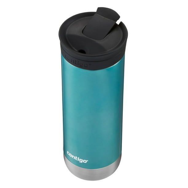  Contigo Huron Vacuum-Insulated Stainless Steel Travel Mug with  Leak-Proof Lid, Keeps Drinks Hot or Cold for Hours, Fits Most Cup Holders  and Brewers, 20oz 2-Pack, Blue Corn & Bubble Tea 