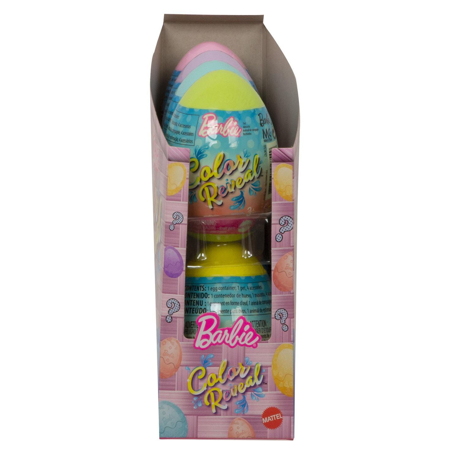 Barbie Color Reveal Pet Set In Easter Egg Case With 5 Surprises ...