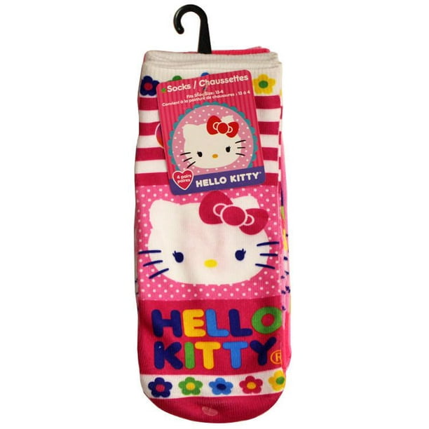 Hello Kitty Chaussettes invisibles pour filles, paq. de 4