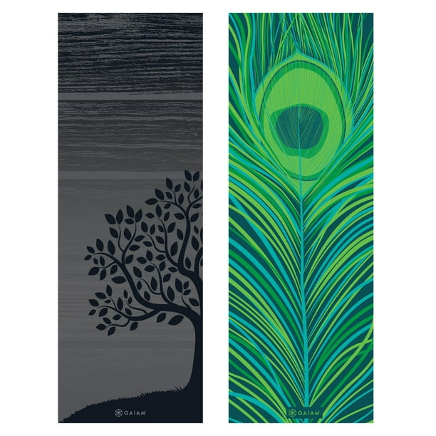 Gaiam 4mm Reversible Print Yoga Mat - Serenity 