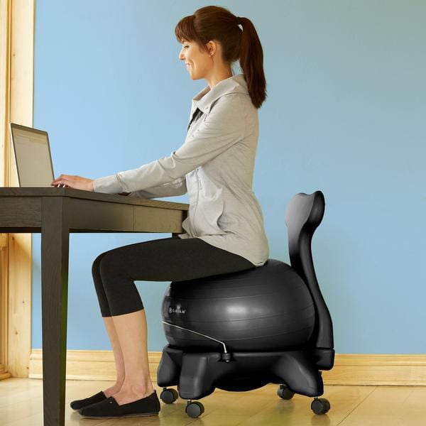 Gaiam Classic Balance Ball Chair Charcoal 