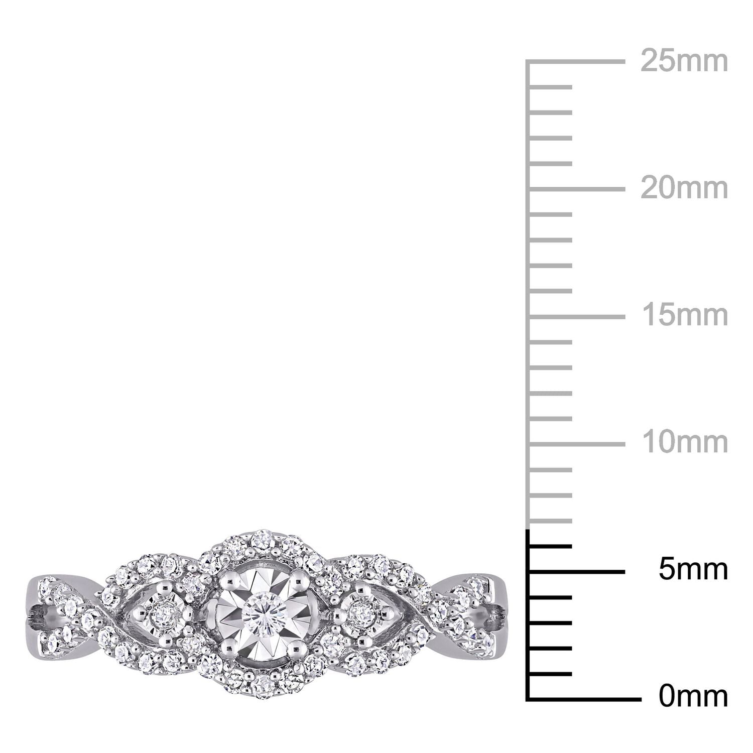 Miabella 1/4 Carat T.W. Diamond Sterling Silver Infinity Promise Ring