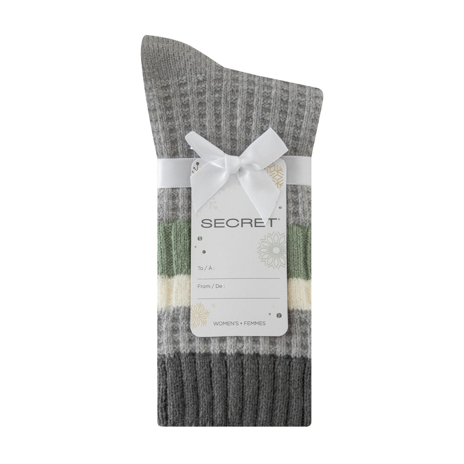 Secret Lounge Waffle Colourblock Crew P2, Fits shoe sizes 6-10