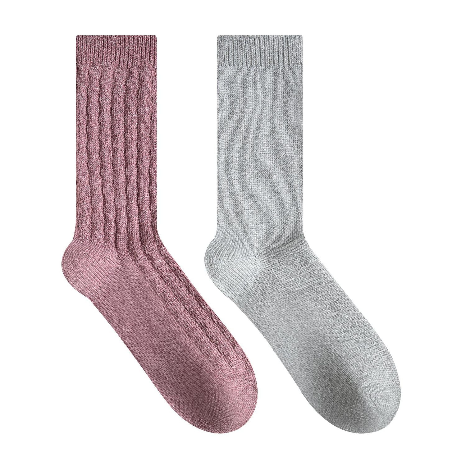 Secret Lounge Lurex Bubble Weave Crew P2, Fits shoe sizes 6-10