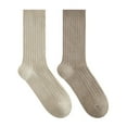 thumbnail image 1 of Secret Lounge Chaussettes Côtelées Unies Mi-mollet 2P, 1 of 2