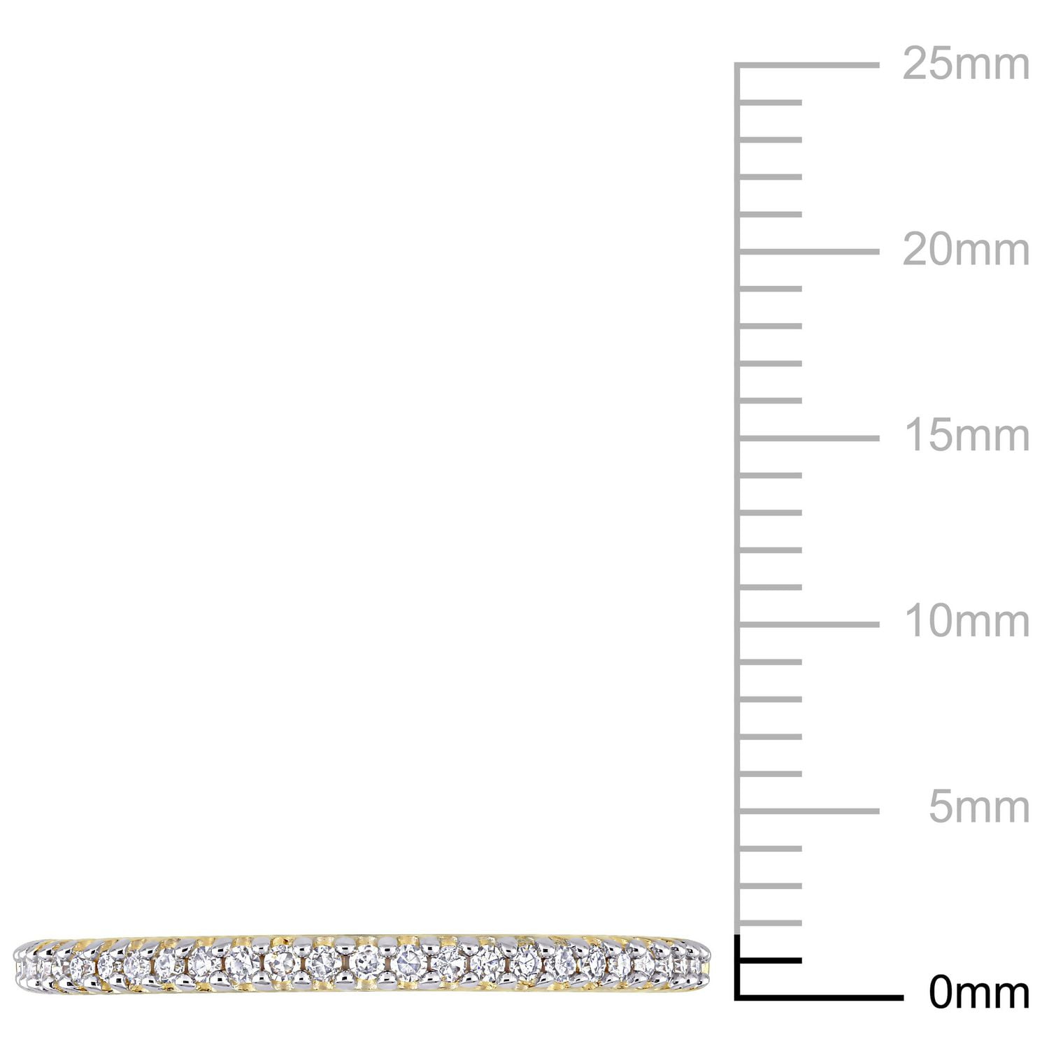 Miabella 1/8 Carat T.W. Diamond 14K Yellow Gold Wedding Band