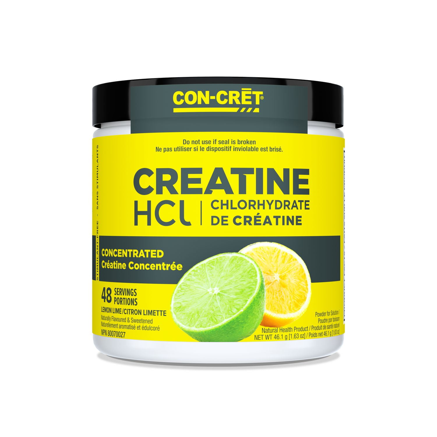 CON-CRET® Creatine HCl Lemon Lime Powder, 48 servings
