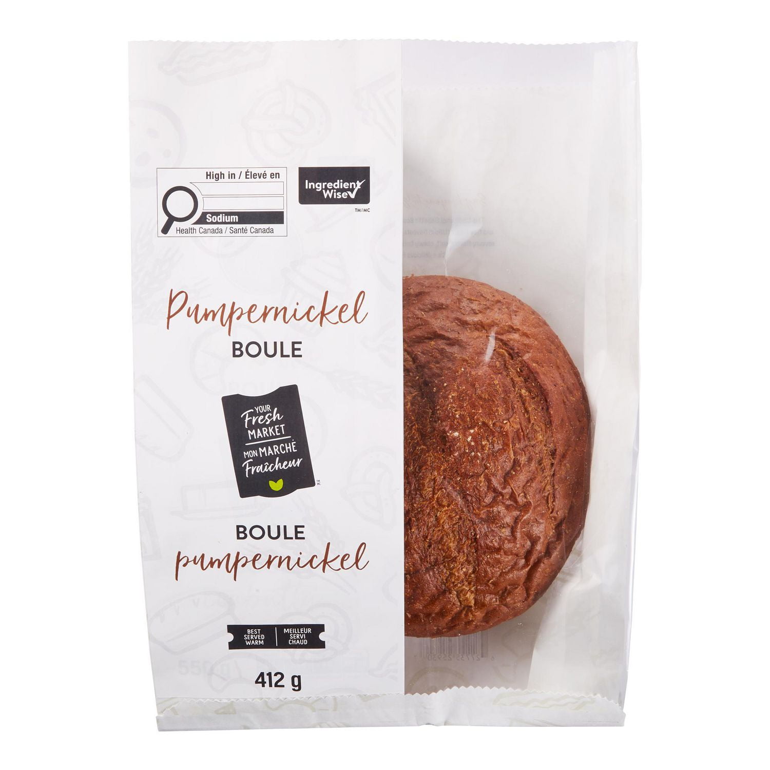 Boule pumpernickel Mon marché fraîcheur