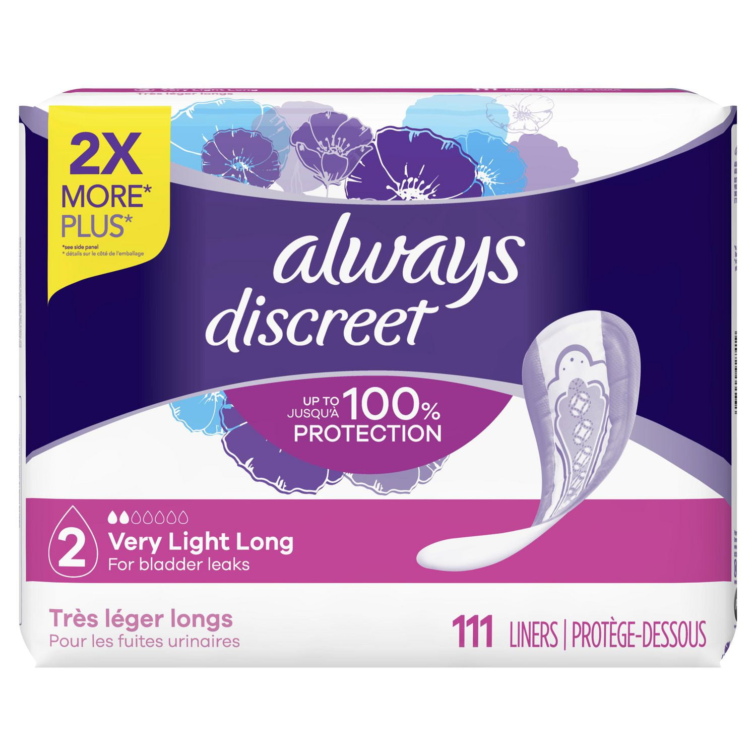 Always Discreet Boutique Incontinence Liners, Very Light Absorbency - Shop  Incontinence at H-E-B