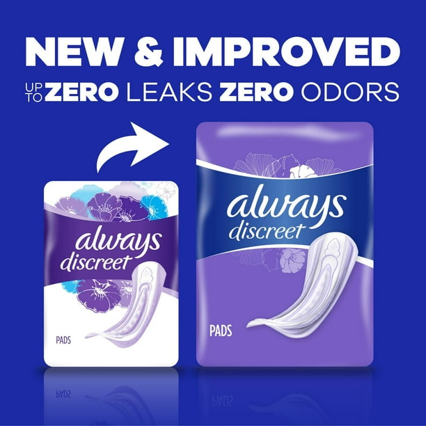 Serviette d’incontinence et de post-partum Always Discreet, modéré 108  serviettes