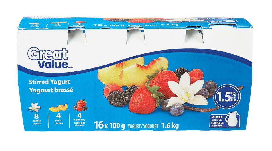 Great Value Stirred Yogurt Variety Pack Walmart Canada