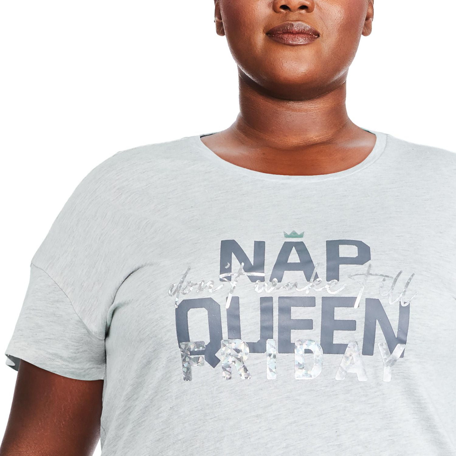 Chemise de nuit à encolure ras du cou George Plus pour femmes