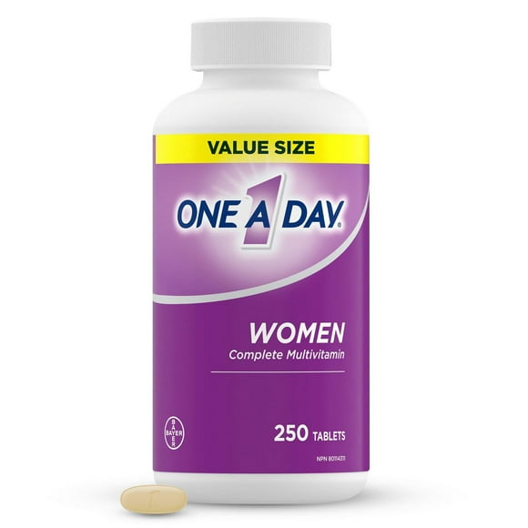 One A Day Multivitamins for Women - Daily Vitamins For Women - Womens Multivitamin With Vitamin A, Vitamin C, Vitamin D, and Zinc for Immune Support, Vitamin E, B12, Biotin, Calcium, Iron, 250 Tablets