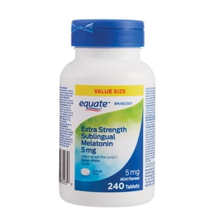 Equate Mélatonine sublinguale extra-forte 5mg
