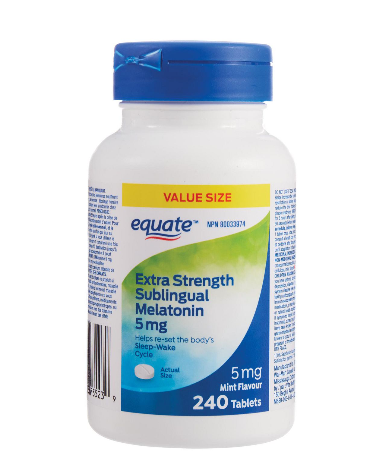 Mélatonine Sublinguale extra-puissante 5 mg