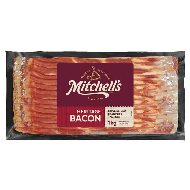 Mitchell's Heritage Thick Sliced Bacon, 1 kg