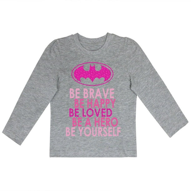 Batgirl T-shirt à manches longues pour filles Be Brave