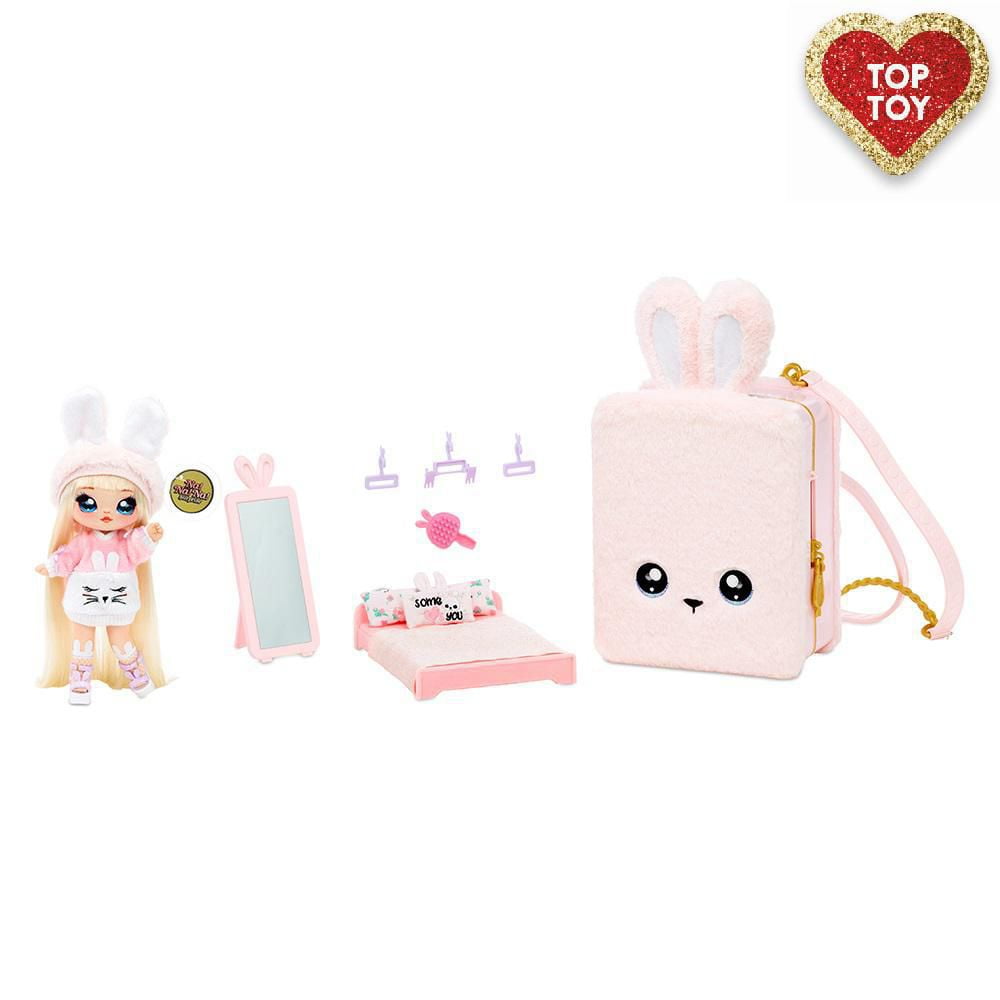 Na! Na! Na! Surprise 3-in-1 Backpack Bedroom Pink Bunny Playset