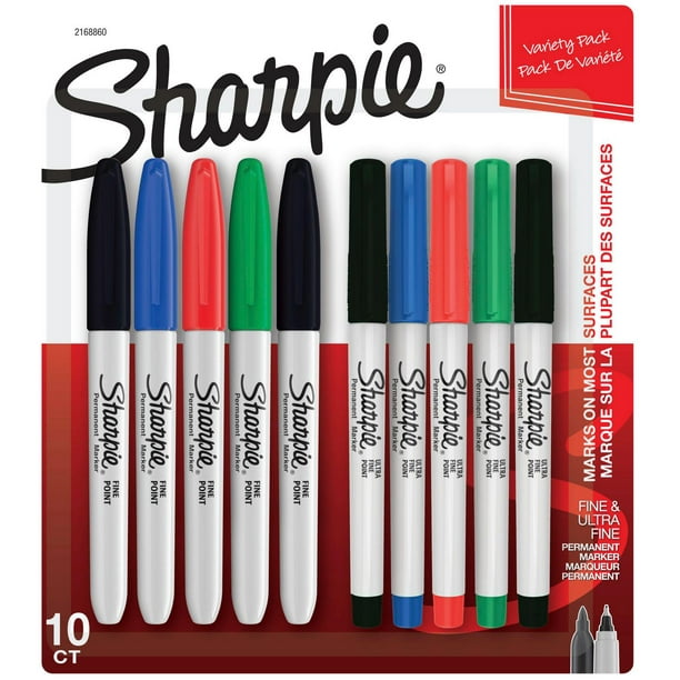 Sharpie Retractable Permanent Markers, Fine Point, Black, 2-Pack,  Retractable Markers 