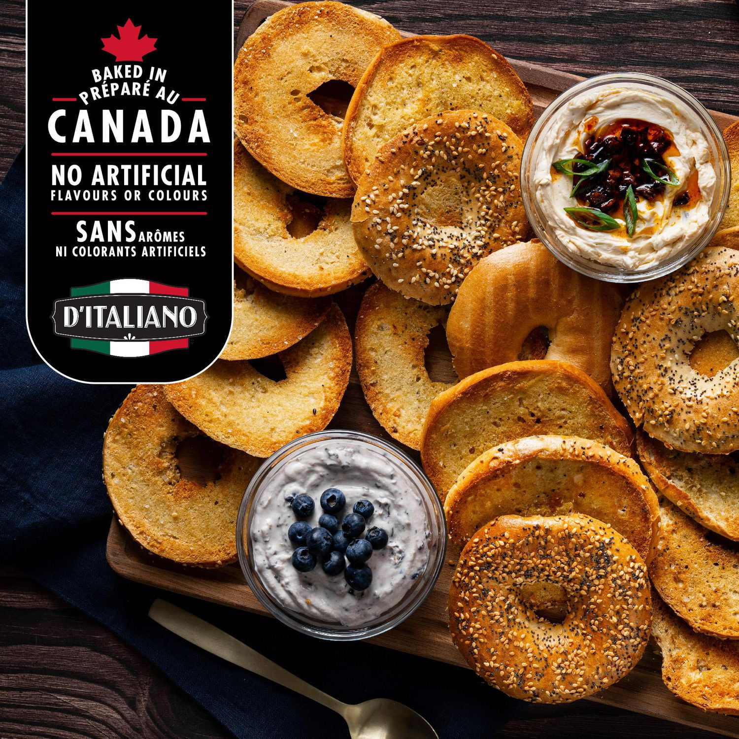 D’Italiano with Gusto!™ Everything & Herb Bagels, 540 g