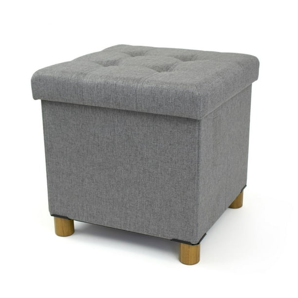 Humble Crew Dakota Collapsible Cube Storage Ottoman Foot Stool with