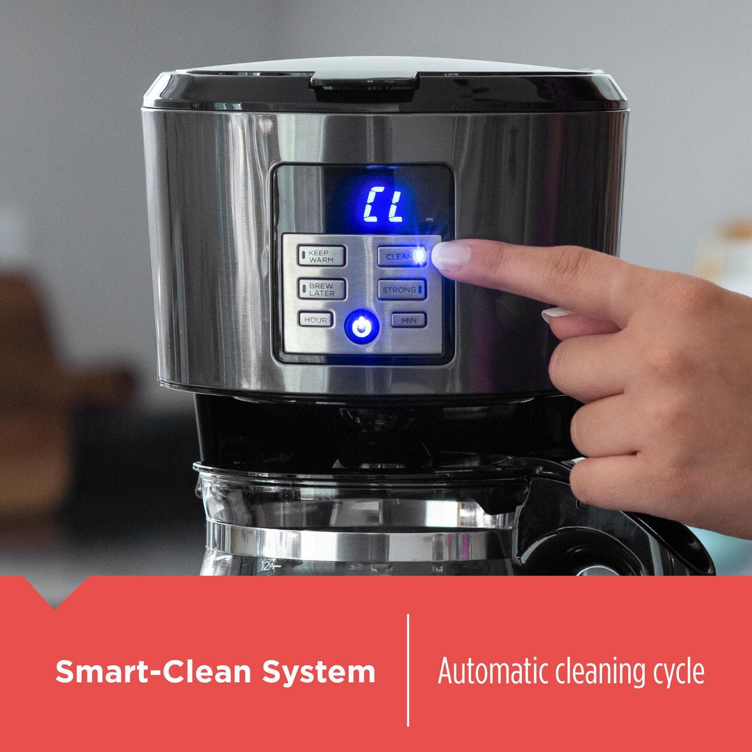 12 Cup Programmable Coffeemaker with Vortex Technology Design