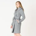 thumbnail image 3 of DV Knee length belted hooded coat, 3 of 9