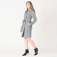 thumbnail image 4 of DV Knee length belted hooded coat, 4 of 9