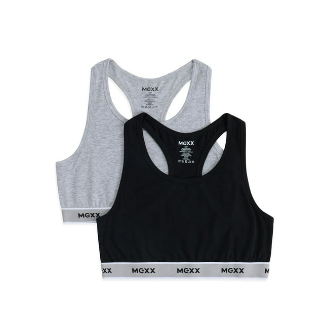 Mexx Women’s 2-Pack Racerback Bralette with Branded Elastic