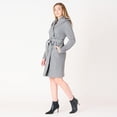 thumbnail image 4 of DV Knee length belted hooded coat, 4 of 9