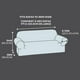 Housse de sofa 1 pièce en tissu extensible doux au toucher SmartFit, ocre Housse de sofa – image 3 sur 6