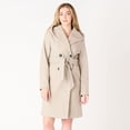 thumbnail image 1 of DV Knee length belted hooded coat, 1 of 6
