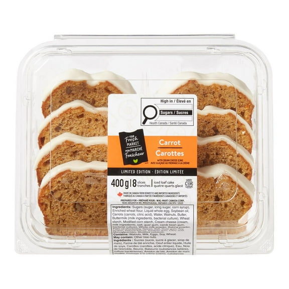 Quatre-quarts aux carottes glacé Mon marché fraîcheur