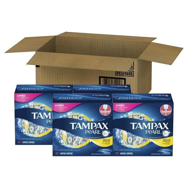 Tampax Pearl Regular Plastic Tampons 