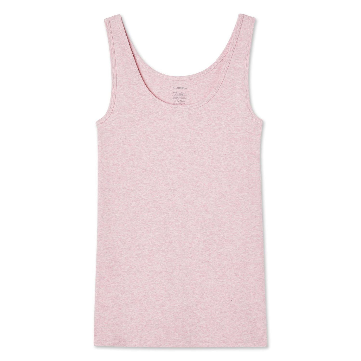 Débardeur chiné de base côtelé George pour femmes