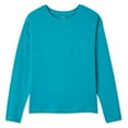 thumbnail image 1 of George Girls' Long Sleeve Pocket Tee, 1 of 2
