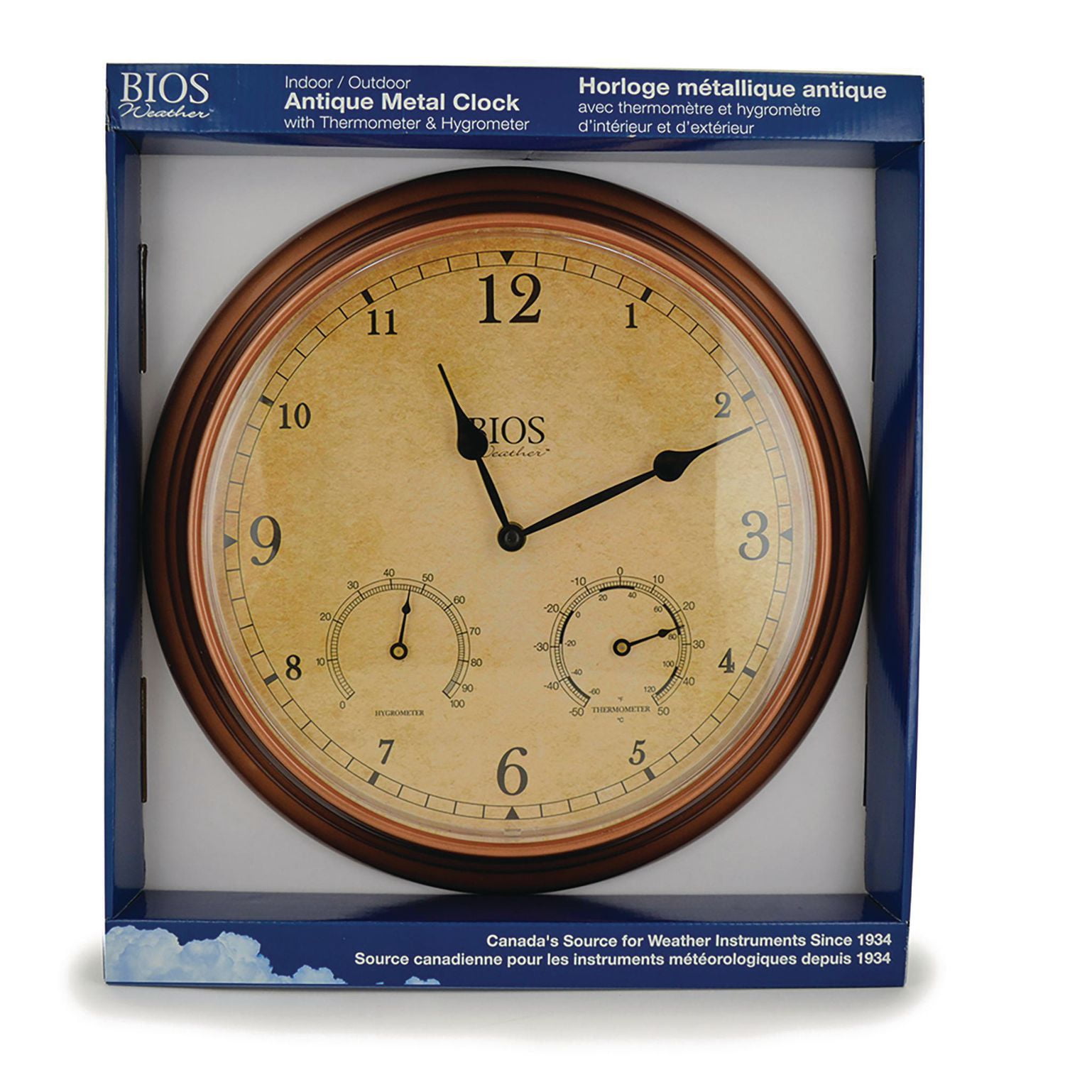 Horloge pour l’extérieur 3-en-1