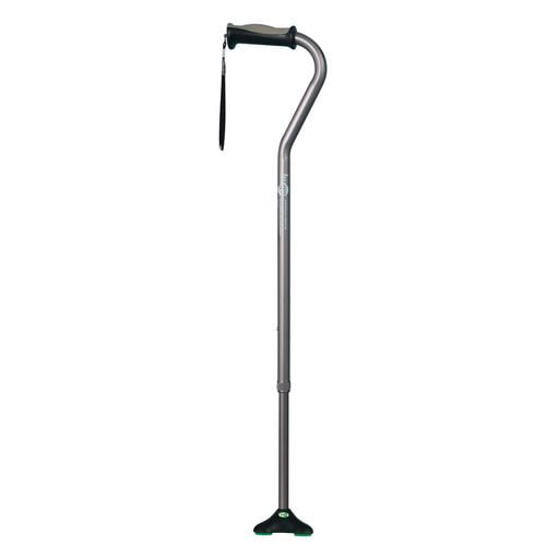 Hugo Smoke QuadPod Offset Cane with Ultra Stable Cane Tip