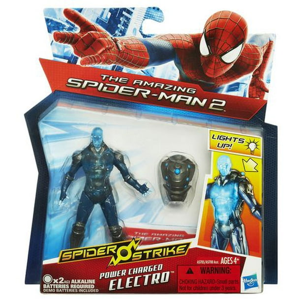 Marvel l'extraordinaire Spider-Man 2 - Assortiment de figurines Spider Strike de 9,5 cm - POWER CHARGED ELECTRO