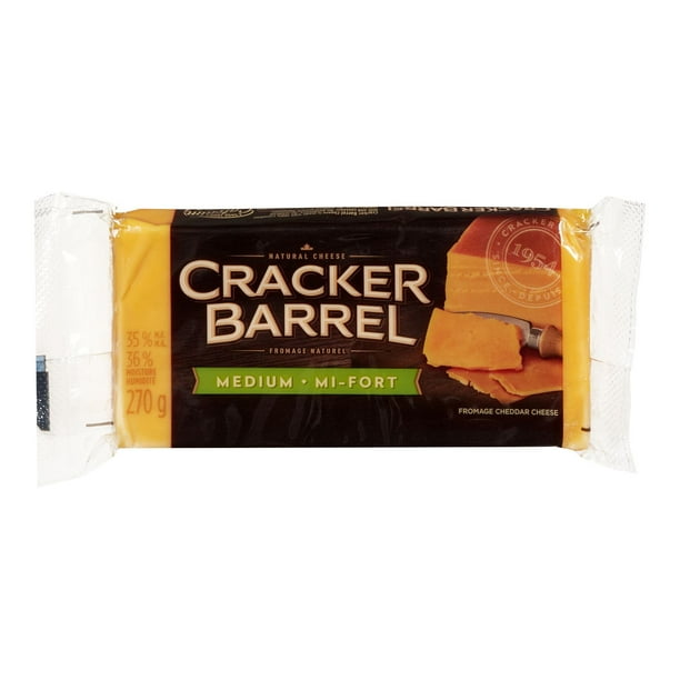 Barre de fromage naturel cheddar mi-fort de Cracker Barrel