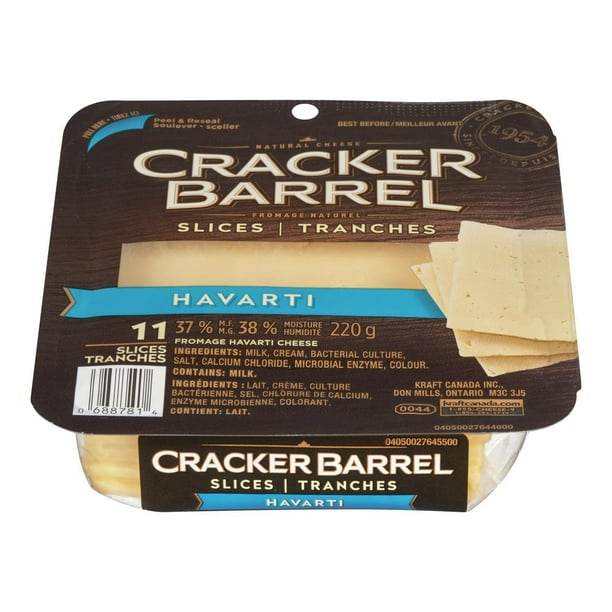 Tranches de fromage naturel Havarti de Cracker Barrel