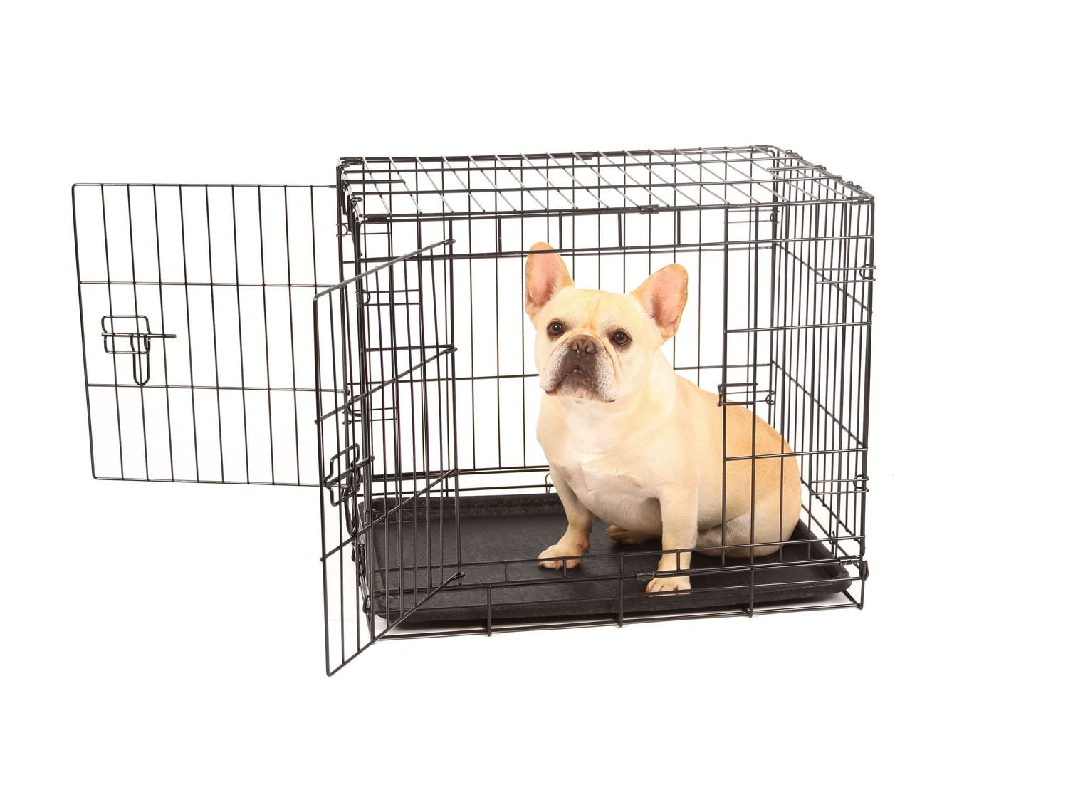Carlson Pet Products Secure And Compact Double Door Metal Dog Crate