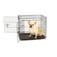 Cage en métal pour chiens à faible encombrement de Carlson Pet Products à 2 portes à verrouillage avec cloison – image 1 sur 2