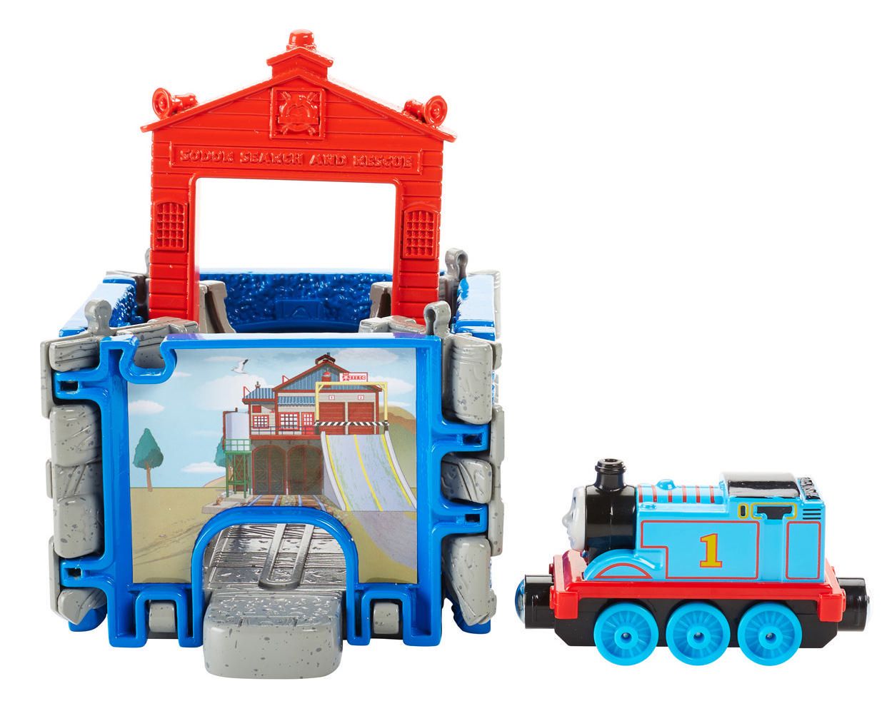 Thomas and Friends Take-n-Play Thomas at The Rescue Center Playset