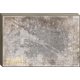 Carte en toile encadrée de hometrends de la ville Paris avec des accents de feuilles d'or – image 1 sur 1