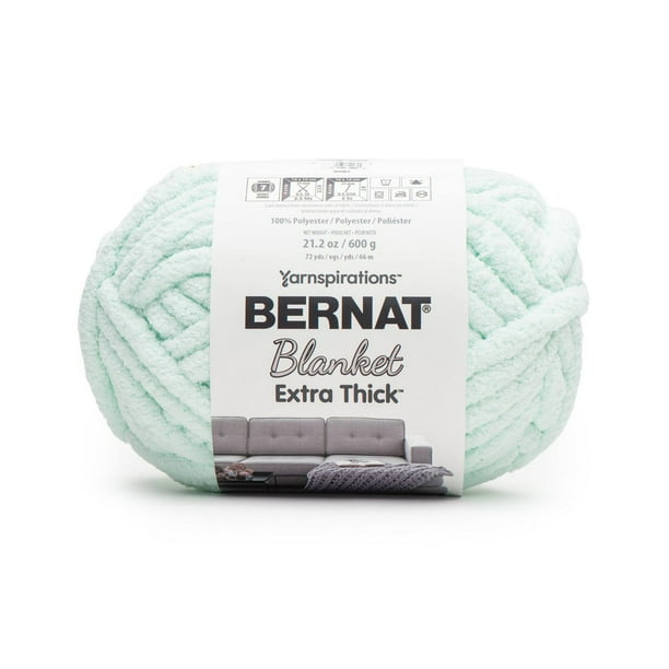 Bernat Blanket Extra Thick 7 Jumbo Polyester Yarn, Ice, 21.2oz/600g, 72
