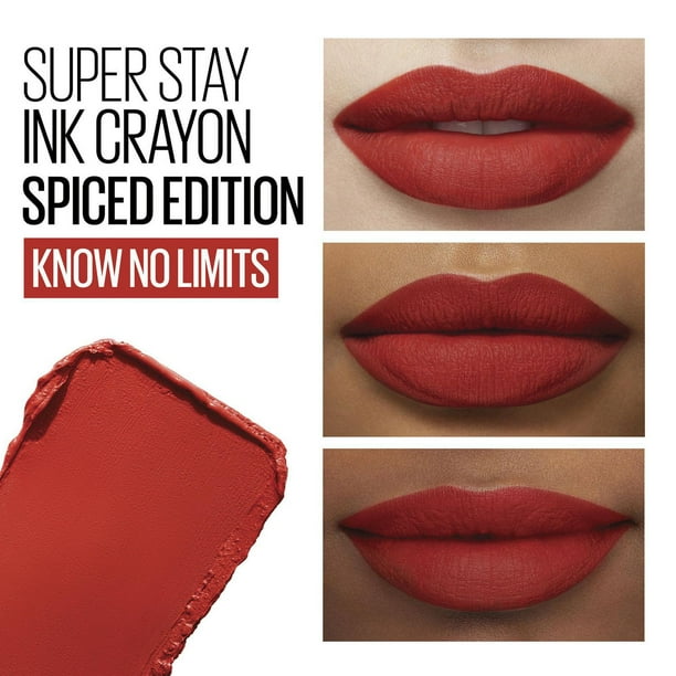 Maybelline Super Stay Ink Crayon Spiced Edition, 8HR matte lip