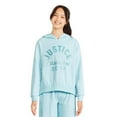 thumbnail image 1 of Haut à capuchon en molleton Justice pour filles, 1 of 3