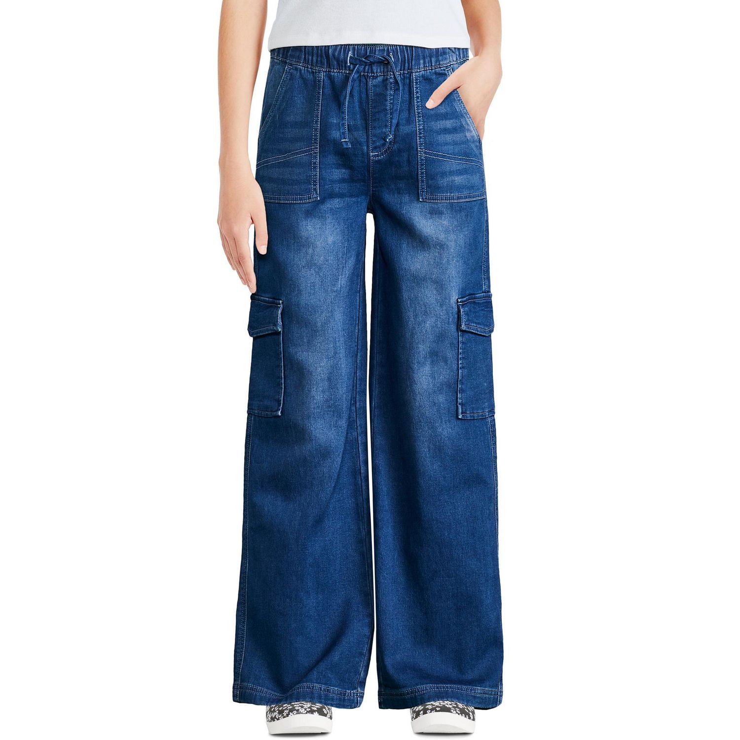 Justice Girls' Denim Cargo Jean